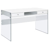 Barretta - 2 Drawer Writing Desk - Gloss White
