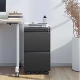 Metal Drawer Mobile File Cabinet With Lock For Home Office Organizer