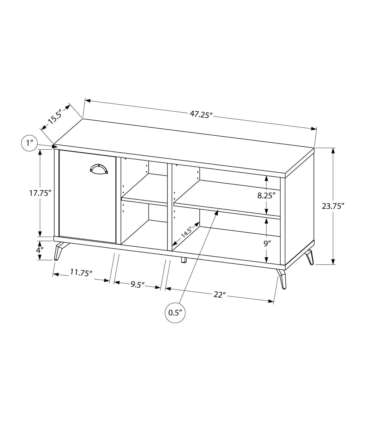 TV Stand, Console, Media Entertainment Center, Storage Cabinet, Contemporary & Modern