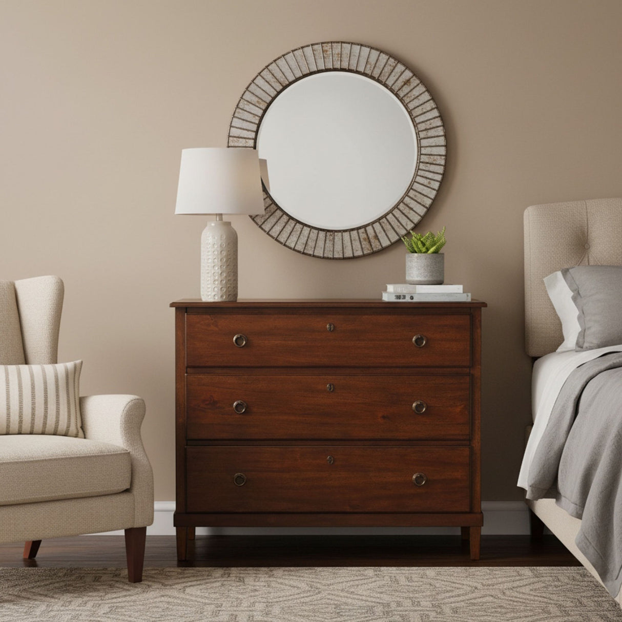 Chamberlin - 3 Drawer Dresser - Brown