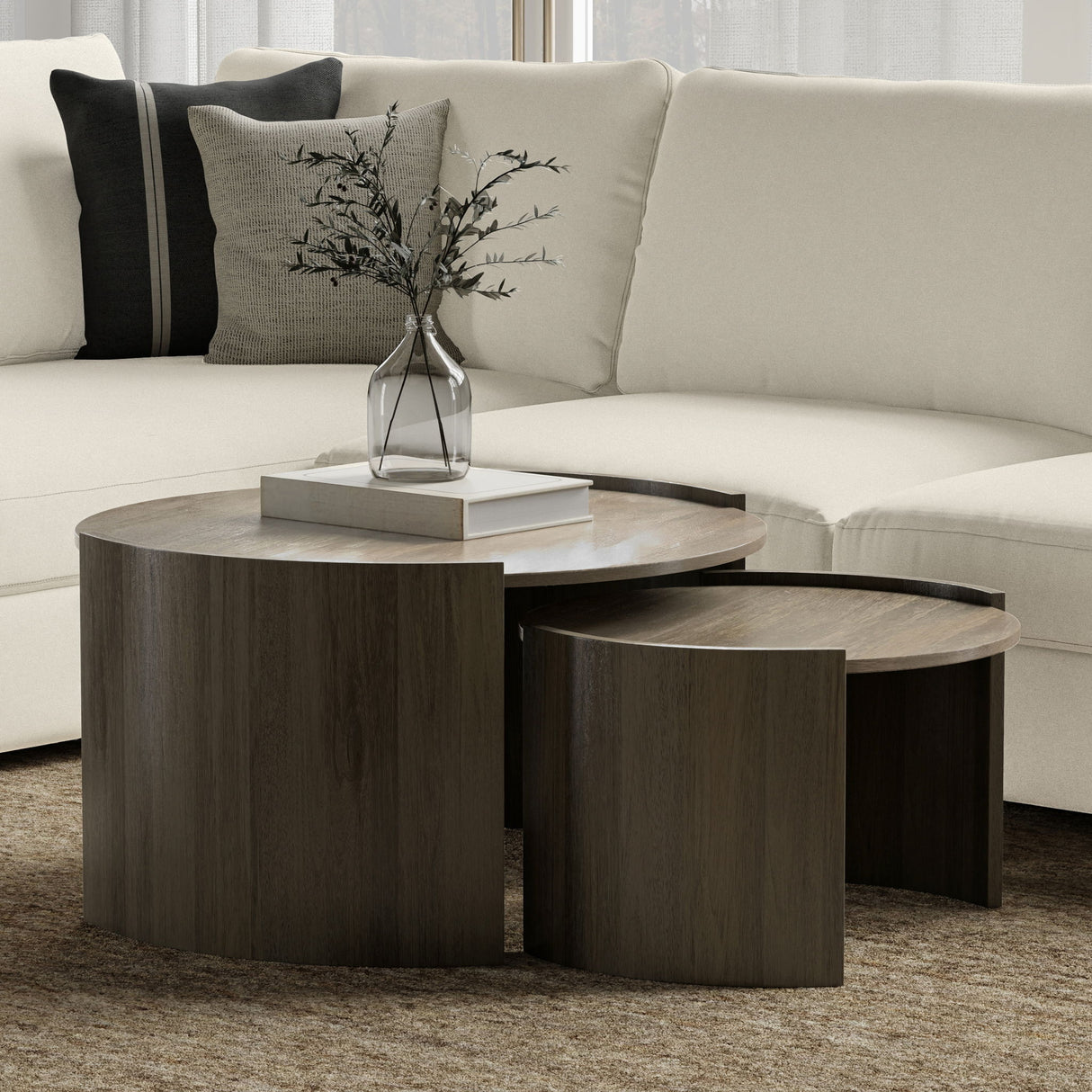 Robin - 2 Piece Nesting Table - Gray