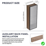 10" Bathroom Wall Mirror Cabinet With Door, Adjustable Shelf - Imitative Oak