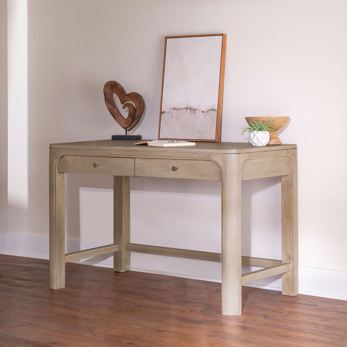 Flores - 2 Drawer Makeup Vanity Table - Mango Color