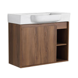 Wall Mounted Bathroom Vanity With Sink & Soft Close Door