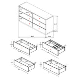 Beverly - 6 Drawer Dresser - Walnut