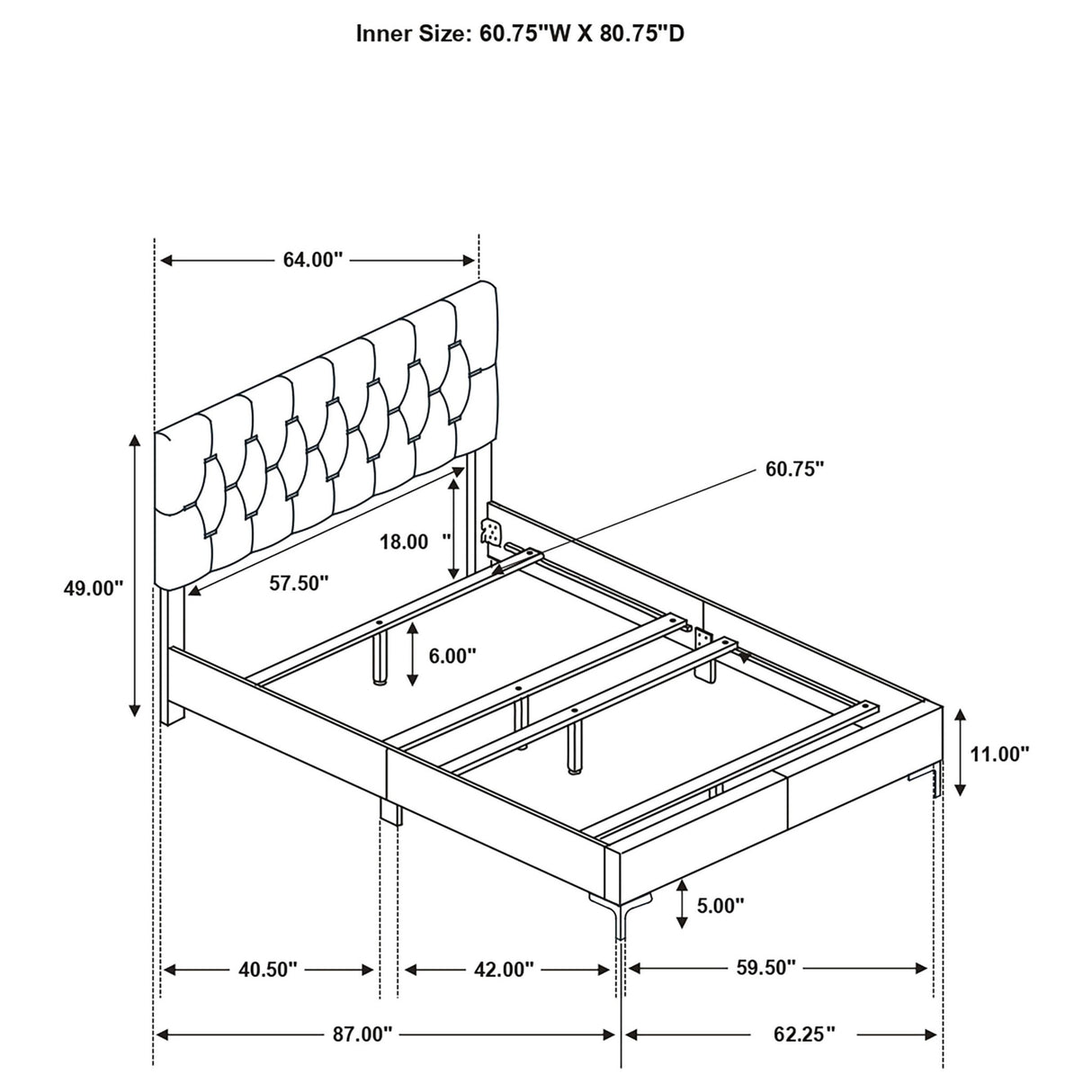James - Panel Bed