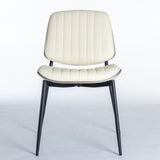 Dining Chairs (Set of 2) Mid-Century Modern Retro Chair With Walnut Bentwood Back Upholstered Seat Metal Legs Adjustable Foot For Kitchen Dining Room Chairs
