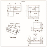 Territory - Pull Out Sofa Bed With Design - Dark Gray