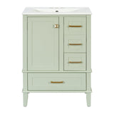 Bathroom Vanity, Modern Bathroom Cabinet With Sink Combo Set, Bathroom Storage Cabinet With A Soft Closing Door And 3 Drawers, Solid Wood Frame