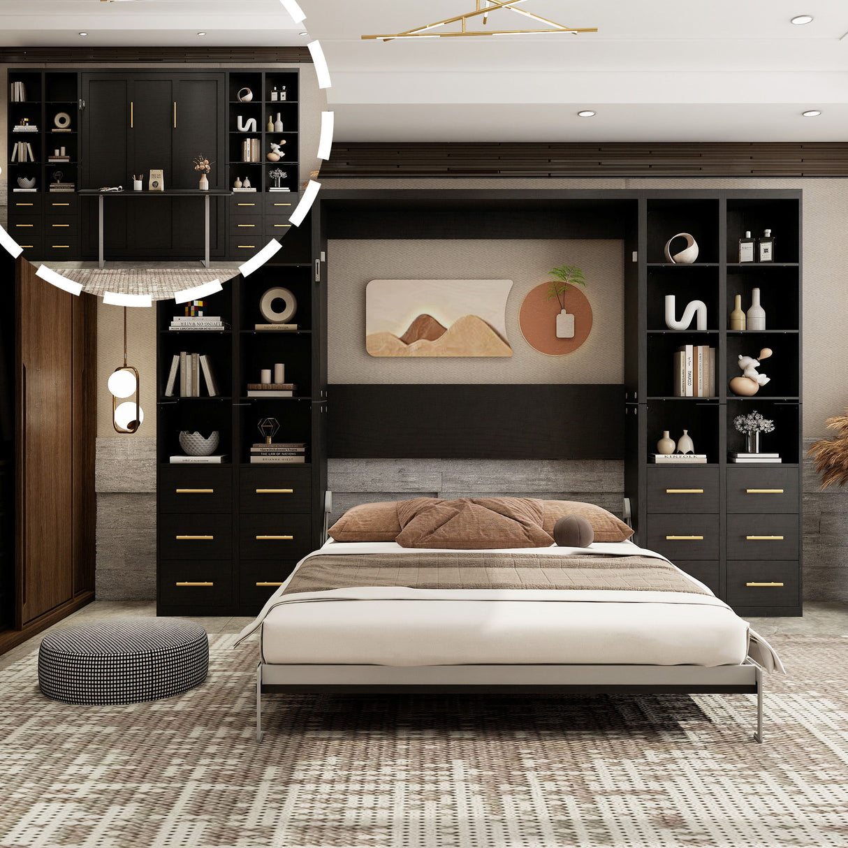 Multifunctional Vertical Murphy Wall Bed