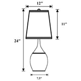 Droplet Empire - Shade Urn Table Lamp (Set of 2) - Silver
