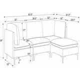 Upholstered Modular Sectional & Tall Legs