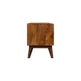 Solid Wood Bench With Upholstered Sea