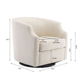 Isabelle - Swivel Glider Barrel Chair