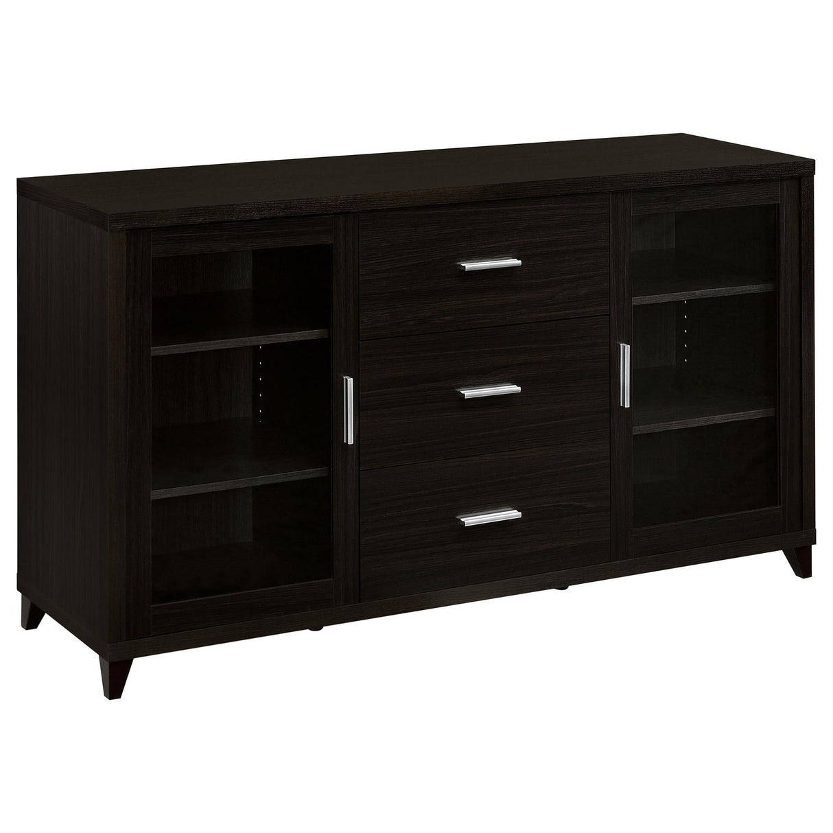 Nyler - 3 Drawer Rectangular TV Console - Cappuccino
