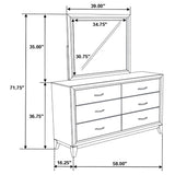 Cabrillo - 6 Drawer Dresser With Mirror - Gray