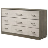 Edmondson - 9 Drawer Dresser With Hidden Jewelry Tray - Natural / Gray