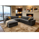 Custom Configuration Modular Sectional & Toss Pillows