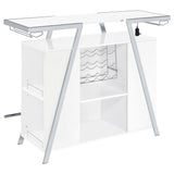 Katia - Wine Cabinet With LED Home Bar, 12 Bottle Storage - Gloss White
