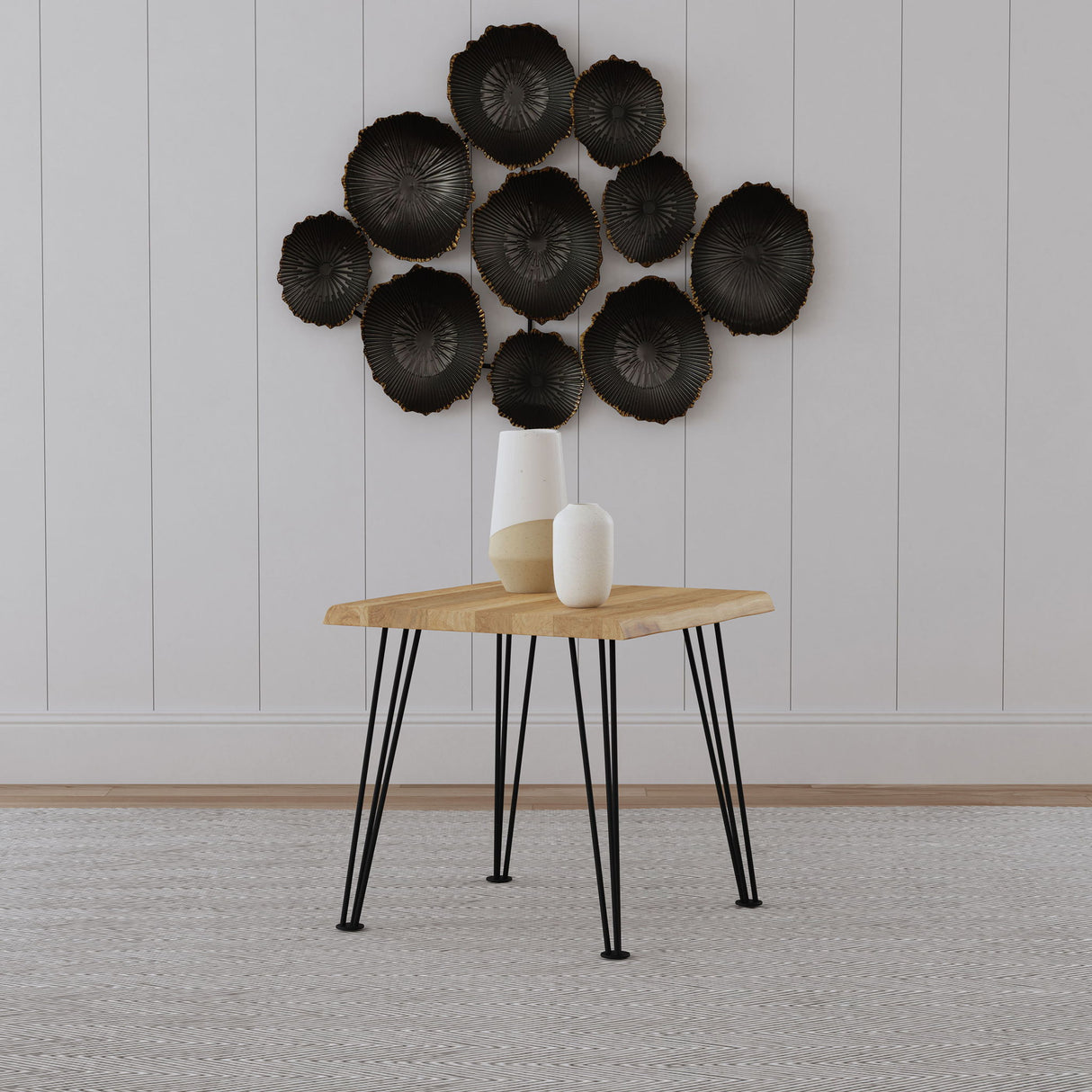 Hairpin - Leg End Table - Brown