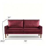 Upholstered Sofa, 3 Seater Couch For Living Room