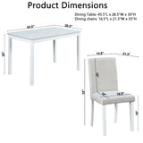 Dining Table Set With Crystal Decoration And Upholstered Chairs