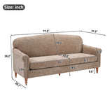 Loveseat Sofa, 2 Seater Couch With Rolled Arms