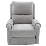 Manual Recliner Massage Chair With Swivel Rocker, 8 Massage Modes, Side Storage Pocket