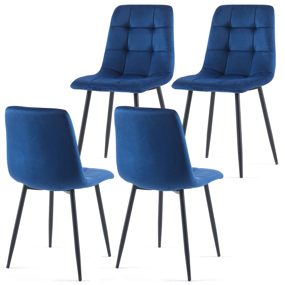 Mid-Century Modern Dining Chairs Set For Kitchen, Living Room