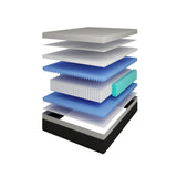 12'' Hybrid Mattress, Cooling Memory Foam & Pocket Springs Medium Firm - White - Queen