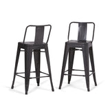 Rayne - Curved Back Metal Stool (Set of 2)