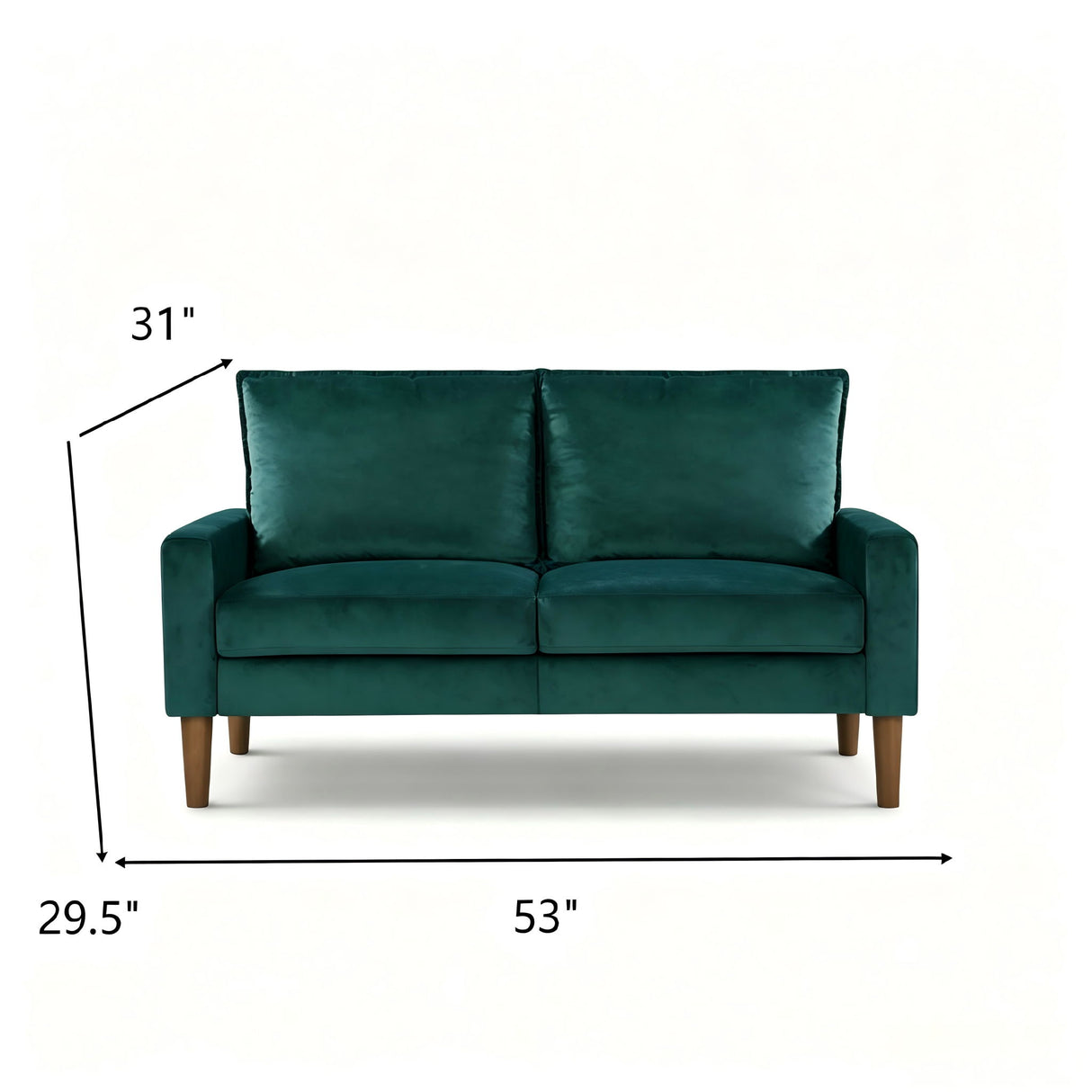Upholstered Loveseat Sofa, 2 Seater Couch For Living Room Apartment
