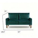 Upholstered Loveseat Sofa, 2 Seater Couch For Living Room Apartment