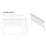 Shaker - 5 Pieces Bedroom Set With Crystal Inspired Tufted Headboard And LED Lighting