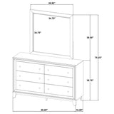 Anza - 6 Drawer Dresser With Mirro - Walnut