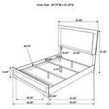 Lincoln - 4 Piece Queen Bedroom Set With LED Lighting - Natural
