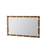 Rectangular Wall Mirror With Frame For Living Room - Gold