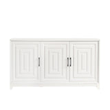 TV Stand For TVs Up To 65", Modern Entertainment Center Media Console Cabinet With 2 Spacious Storage Space, Solid Wood Legs For Living Room