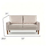 Upholstered Loveseat Sofa, 2 Seater Couch For Living Room Apartment