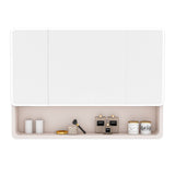 Aluminium Medicine Cabinet Mirror, With 3 Colors LED Light And Defogging Function - Khaki