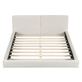 Upholstered Platform Bed, Grounded Bed With Solid Frame