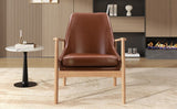 Mid-Century Modern Accent Armchair With High Back