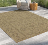 Earth - 5'3" X 7'3" Polypropylene Indoor, Outdoor Area Rug - Jute, Mocha