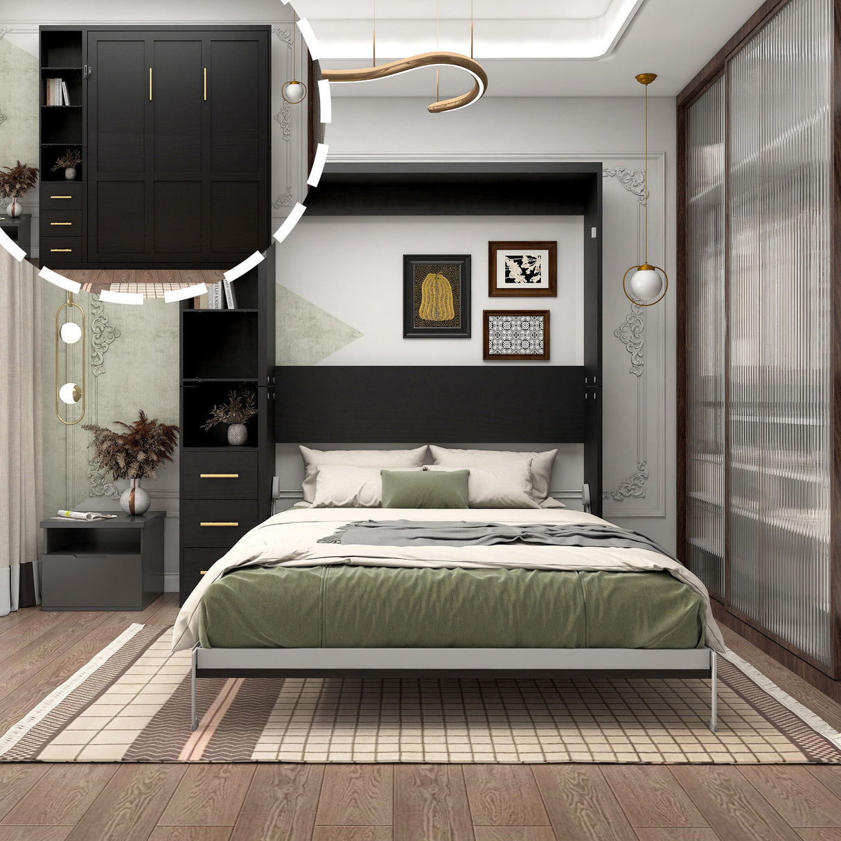 Multifunctional Vertical Murphy Wall Bed