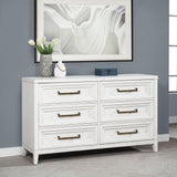 Inverness - 6 Drawer Bedroom Dresser - White