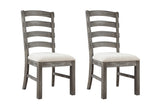 Upholstered Dining Chairs (Set of 2) - Brown - Wood