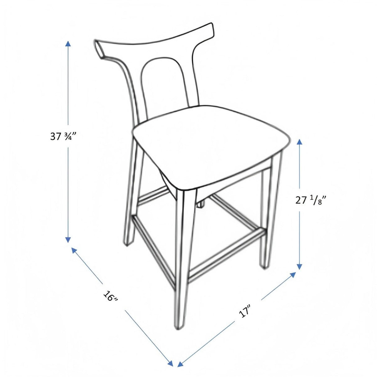 Hester - Upholstered, Square Bar Chair (Set of 2)