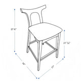 Hester - Upholstered, Square Bar Chair (Set of 2)