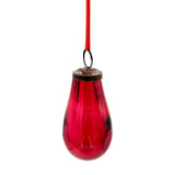 Luster Tear Drop Ornament, Glass Decorative Hanging Christmas Tree Ornaments For Holiday Party Decorations (Set of 12)