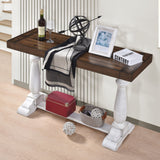Farmhouse Retro Design Pedestal Sofa Tabe